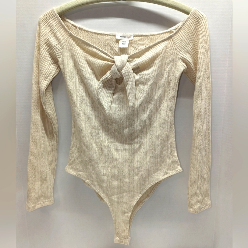 NWT Better Be Knit Bodysuit in Cream